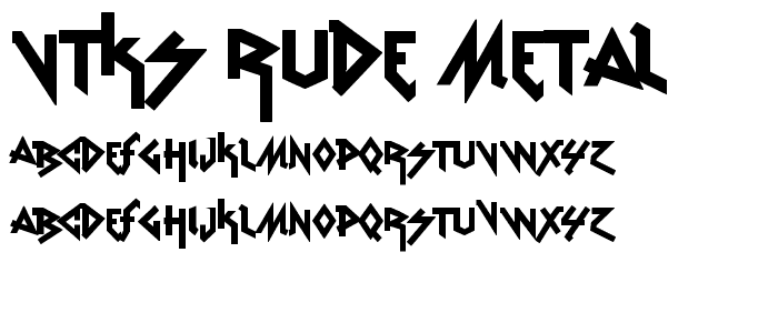 vtks Rude Metal font